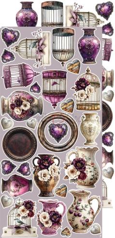 Craft OClock - Ausschneidebogen "Plum & Caramel" Extra Set Flowers & More - 18 Bogen