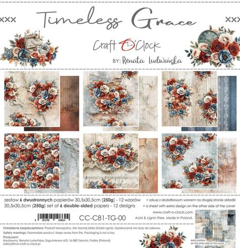 Craft OClock - Designpapier "Timeless Grace" Paper Pack 12x12 Inch - 6 Bogen