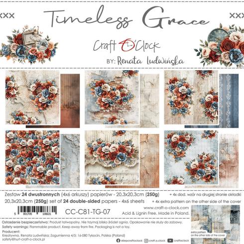 Craft OClock - Designpapier "Timeless Grace" Paper Pack 8x8 Inch - 24 Bogen