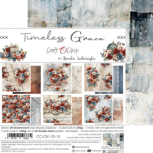 Preview: Craft OClock - Designpapier "Timeless Grace" Paper Pack 6x6 Inch - 24 Bogen