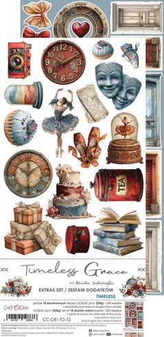 Preview: Craft OClock - Ausschneidebogen "Timeless Grace" Extra Set Timeless - 18 Bogen
