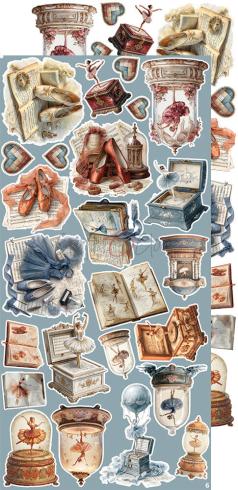 Craft OClock - Ausschneidebogen "Timeless Grace" Extra Set Timeless - 18 Bogen