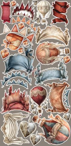 Preview: Craft OClock - Ausschneidebogen "Timeless Grace" Extra Set Mix - 18 Bogen