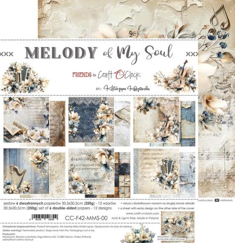 Preview: Craft OClock - Designpapier "Melody of My Soul" Paper Pack 12x12 Inch - 6 Bogen