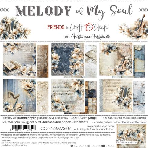 Craft OClock - Designpapier "Melody of My Soul" Paper Pack 8x8 Inch - 24 Bogen
