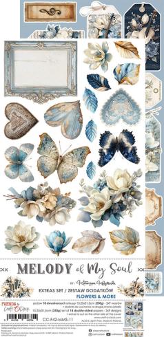 Preview: Craft OClock - Ausschneidebogen "Melody of My Soul" Extra Set Flowers & More - 18 Bogen