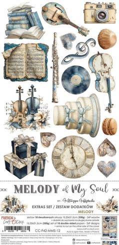 Craft OClock - Ausschneidebogen "Melody of My Soul" Extra Set Melody - 18 Bogen