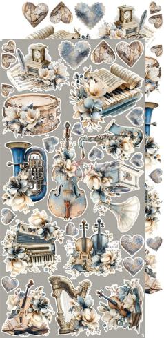 Craft OClock - Ausschneidebogen "Melody of My Soul" Extra Set Melody - 18 Bogen