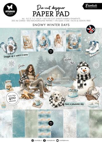 Studio Light - Stanzteile "Snowy Winter Days" Die Cut Block - 28 Bogen
