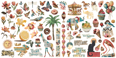 Preview: Graphic 45 - Stanzteile "Journaling Through Time" Ephemera