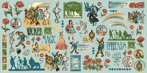 Preview: Graphic 45 - Stanzteile "Wonder of Oz" Ephemera