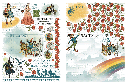 Graphic 45 - Transfer Aufkleber "Wonder of Oz" Rub-On