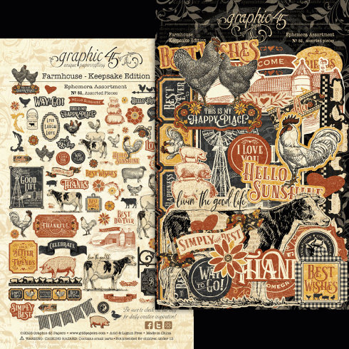 Preview: Graphic 45 - Designpapier "Farmhouse Keepsake" Edition 12x12 Inch - 20 Bogen