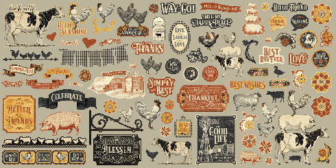 Preview: Graphic 45 - Designpapier "Farmhouse Keepsake" Edition 12x12 Inch - 20 Bogen