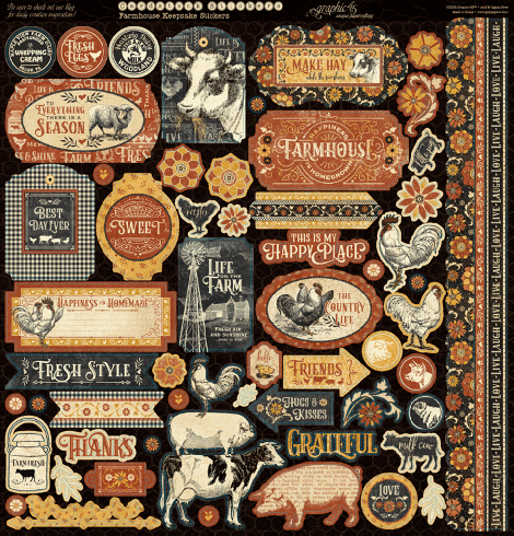 Preview: Graphic 45 - Designpapier "Farmhouse Keepsake" Edition 12x12 Inch - 20 Bogen