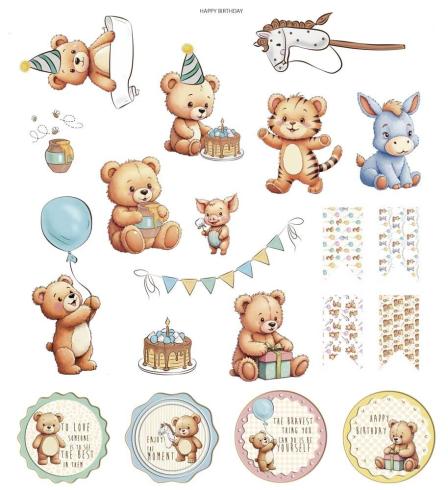 Preview: Papers For You - Stanzteile "Happy Birthday" Die Cuts