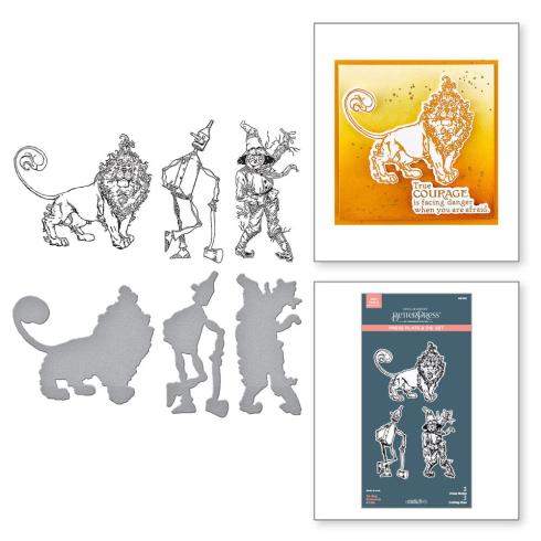 Preview: Spellbinders - Buchdrucktechnik "Tin Man, Scarecrow & Lion" BetterPress Plate & Dies