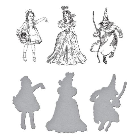 Preview: Spellbinders - Buchdrucktechnik "Dorothy & the Witches" BetterPress Plate & Dies