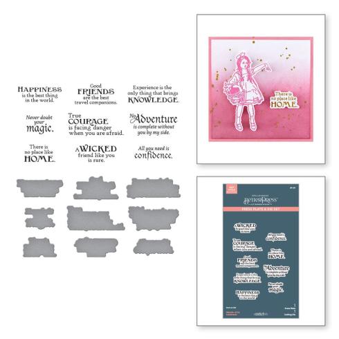 Preview: Spellbinders - Buchdrucktechnik "Sentiments" BetterPress Plate & Dies