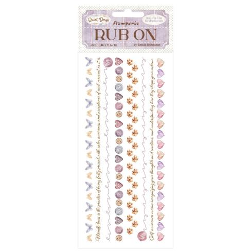 Stamperia - Transfer Aufkleber "Cozy Borders" Rub-On