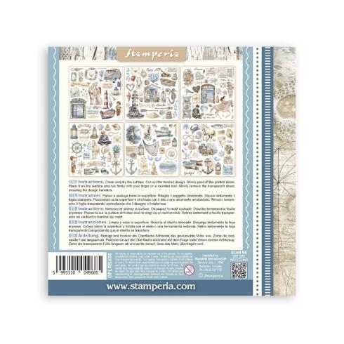 Preview: Stamperia - Transfer Aufkleber "Silent Sea" Rub-On