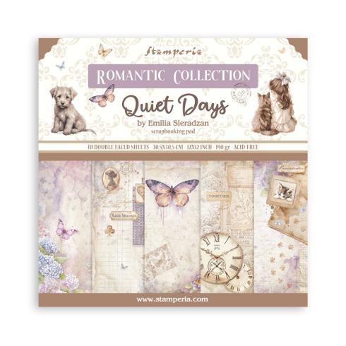 Stamperia - Designpapier "Quiet Days" Paper Pack 12x12 Inch - 10 Bogen