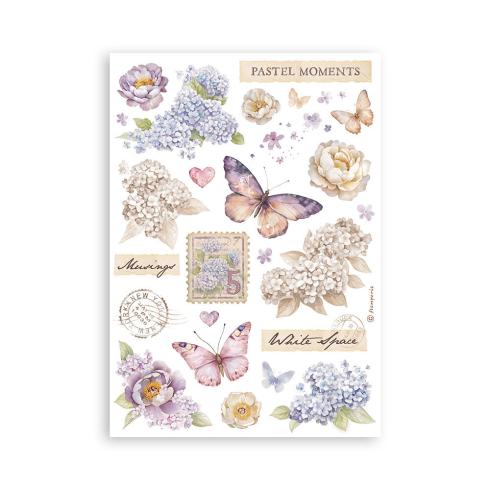 Stamperia - Washi Papier "Quiet Days" Washi Pad 14,8x21cm - 8 Bogen