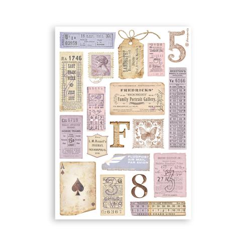 Stamperia - Washi Papier "Quiet Days" Washi Pad 14,8x21cm - 8 Bogen