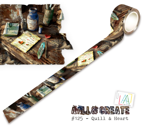 AALL and Create "Quill & Heart" Washi Tape 25 mm