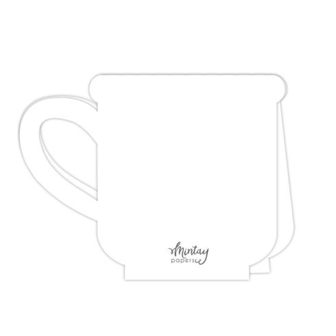 Mintay Papers - Kartenbasis "Mug" Card Base White 16,5x13cm - 5 Stück
