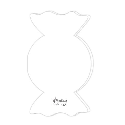 Mintay Papers - Kartenbasis "Candy" Card Base White 12,5x20,5cm - 5 Stück