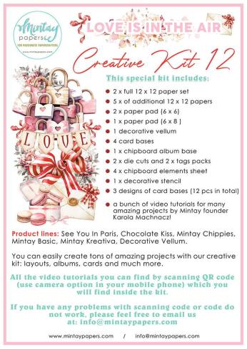 Mintay Papers - Scrapbooking Bastelset "Love is in the Air" Creative Kit 12