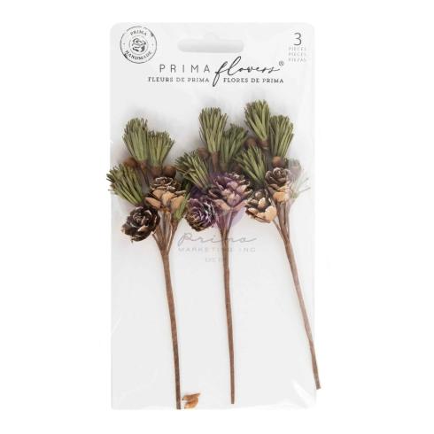 Prima Marketing - Papier Blumen "Twinkle & Treats" Flowers Evergreen Sprigs