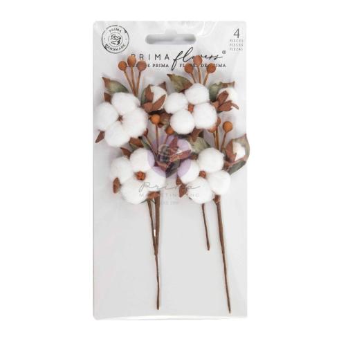 Prima Marketing - Papier Blumen "Twinkle & Treats" Flowers Snowy Cotton