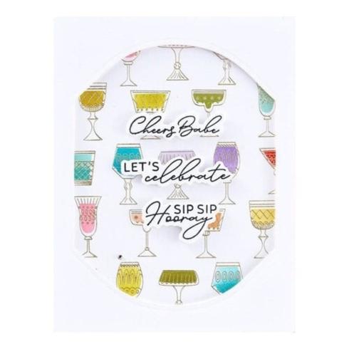 Preview: Spellbinders - Buchdrucktechnik "Classy Glasses" BetterPress Plate