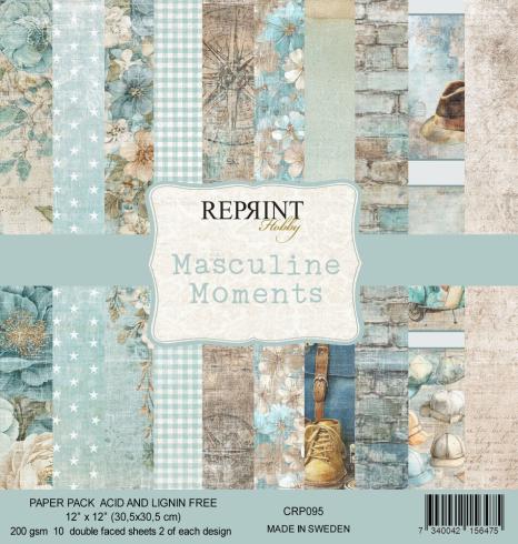 Reprint - Designpapier "Masculine Moments" Paper Pack 12x12 Inch - 10 Bogen