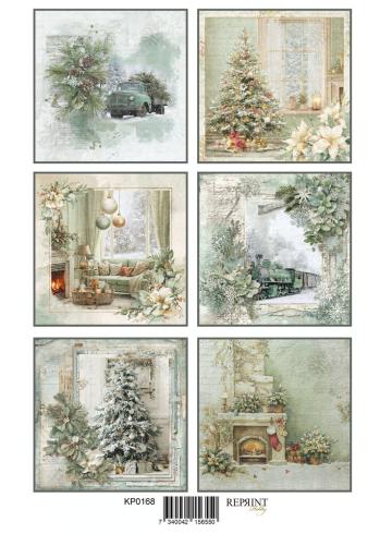 Preview: Reprint - Stanzteile "Home For Christmas" Cutouts A4 - 8 Bogen
