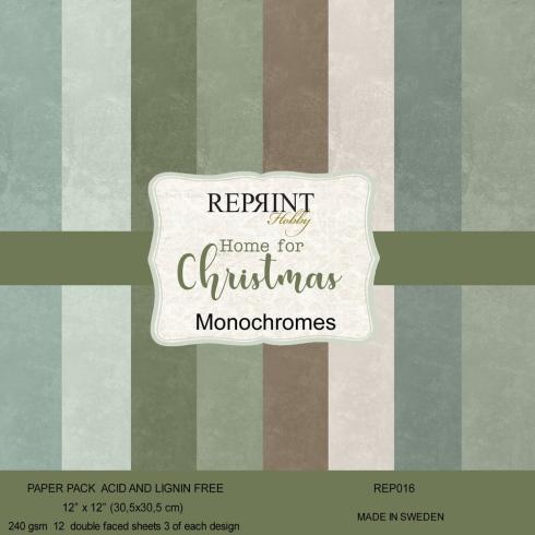 Reprint - Cardstock "Home For Christmas" 12x12 Inch - 12 Bogen