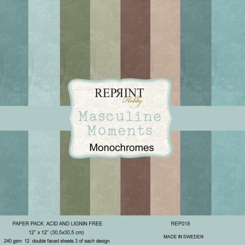 Reprint - Cardstock "Masculine Moments" 12x12 Inch - 12 Bogen