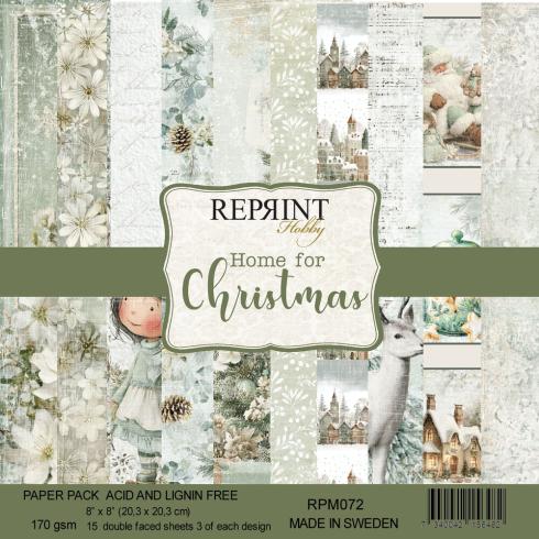 Reprint - Designpapier "Home For Christmas" Paper Pack 8x8 Inch - 15 Bogen
