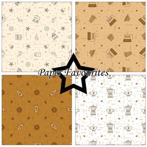 Preview: Paper Favourites - Designpapier "Coffee" Paper Pack 12x12 Inch 8 Bogen