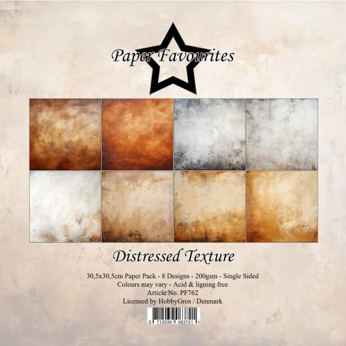 Paper Favourites - Designpapier "Distressed Texture" Paper Pack 12x12 Inch 8 Bogen