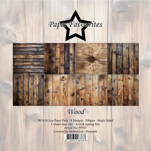 Paper Favourites - Designpapier "Wood" Paper Pack 12x12 Inch 8 Bogen