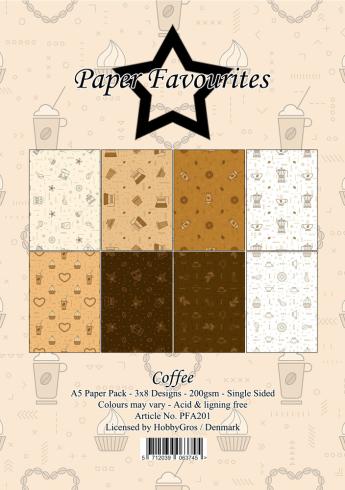 Paper Favourites - Designpapier "Coffee" Paper Pack A5 - 24 Bogen