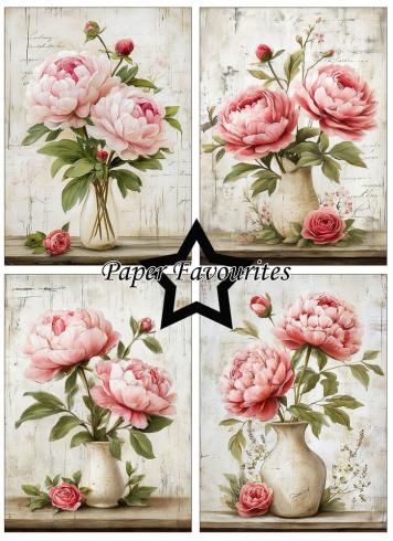 Preview: Paper Favourites - Designpapier "Grunge Floral" Paper Pack A6 - 24 Bogen
