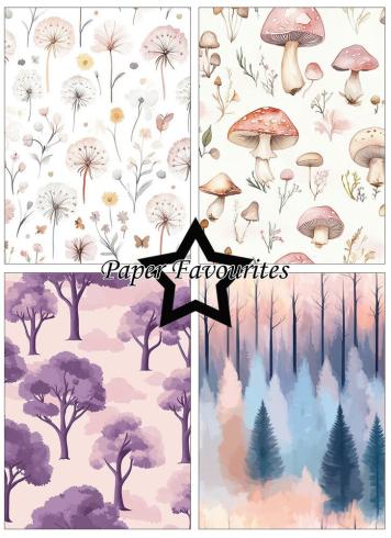 Preview: Paper Favourites - Designpapier "Woodland Fairy" Paper Pack A6 - 24 Bogen