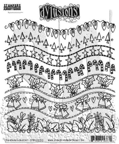 Stampers Anonymous - Gummistempelset "Christmas Borders" Dylusions Cling Stamp Design by Dyan Reaveley
