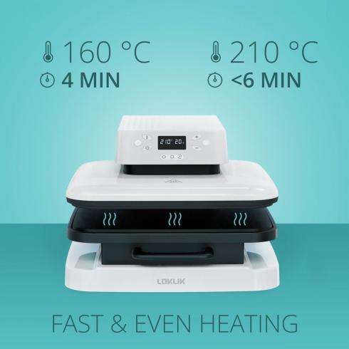 LOKLiK - Auto Heat Press Transferpresse Weiß