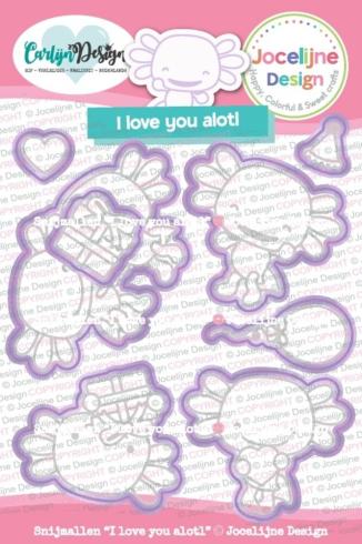 Preview: Carlijn Design - Stanzschablone "Love you Alotl " Dies
