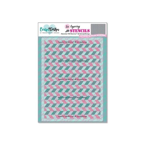 Carlijn Design - Schablone A6 "Chevron" Stencil
